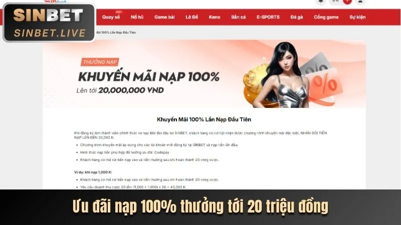 Cập nhật khuyến mãi mới nhất từ sinlabet hiện đang mở
